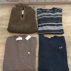 Abercrombie & Fitch Brown Zip-Up Sweater Bundle